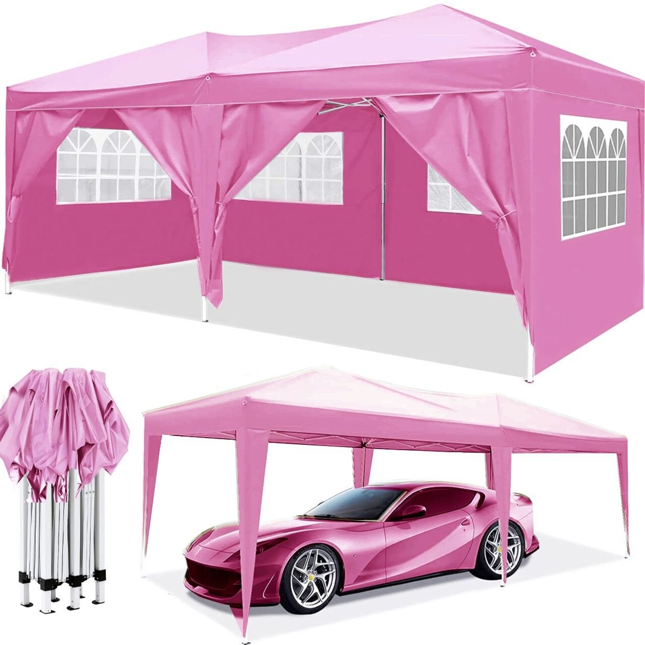 Edge Collections -10' x 20'-Portable Outdoor Canopy Tent for Events with Removable Sidewalls-1 set